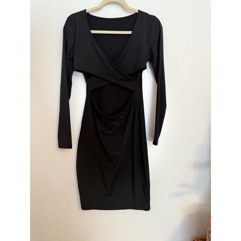 Little Black Dress Long Sleeve Cutout Bodycon Mini‎ Party Cocktail